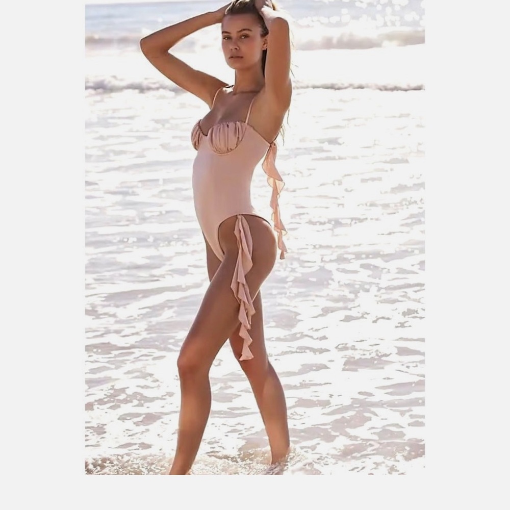 NWOT Revolve X Free People X Belle the Label Sakina Flounce One-Piece - Picture 7 of 13